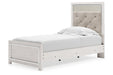 Altyra White Twin Panel Bed - Gate FurnitureTwin Bed