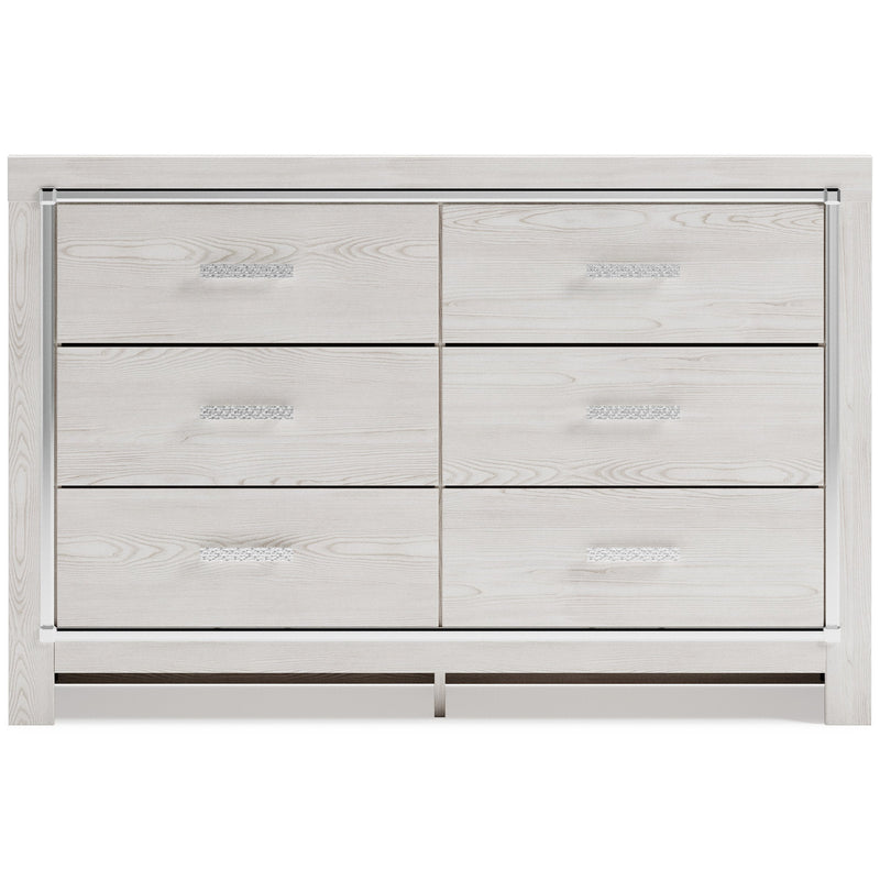 Altyra White Upholstered Bookcase LED Panel Bedroom Set - Lara FurnitureBedroom Set