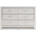 Altyra White Upholstered Bookcase LED Panel Bedroom Set - Gate FurnitureBedroom Set