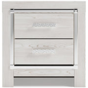 Altyra White Upholstered Bookcase LED Panel Bedroom Set - Lara FurnitureBedroom Set