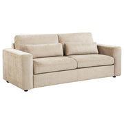 Amador 2-piece Chenille Upholstered Track Arm Sofa Set Camel - 511231-S2