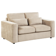 Amador 2-piece Chenille Upholstered Track Arm Sofa Set Camel - 511231-S2