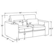 Amador 2-piece Chenille Upholstered Track Arm Sofa Set Camel - 511231-S2