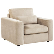 Amador Chenille Upholstered Track Arm Accent Chair Camel - 511233