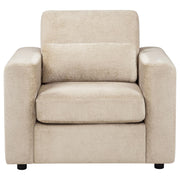 Amador Chenille Upholstered Track Arm Accent Chair Camel - 511233
