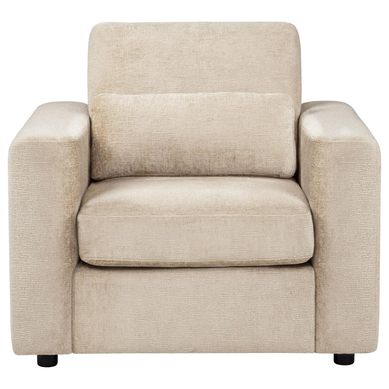 Amador Chenille Upholstered Track Arm Accent Chair Camel - 511233