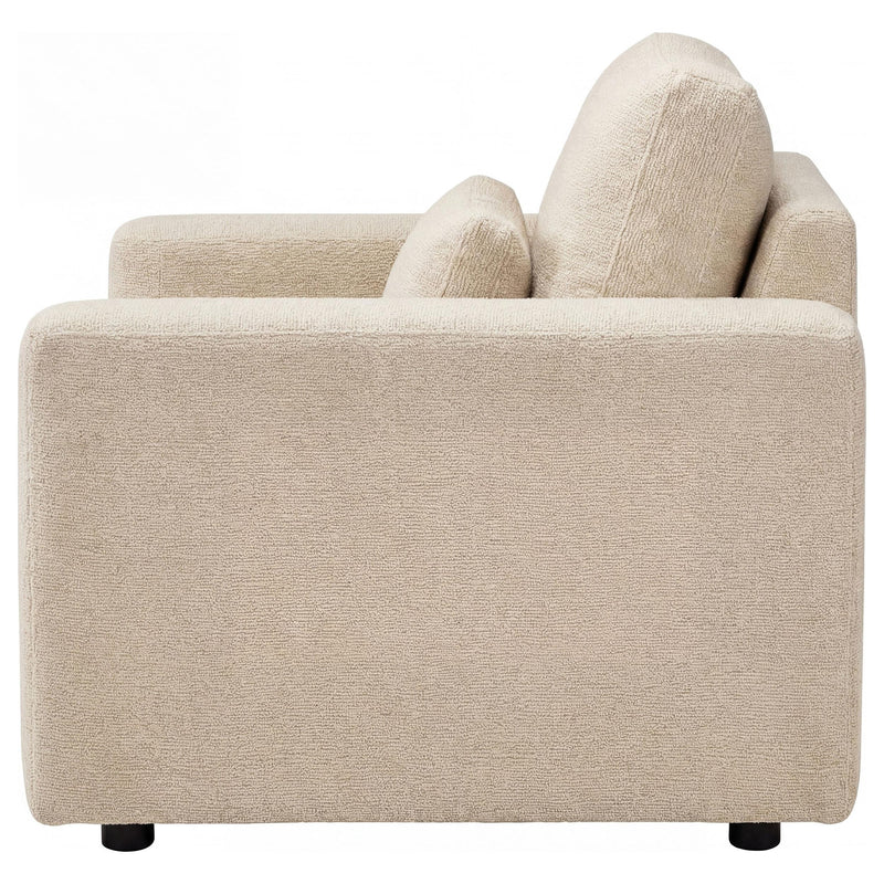 Amador Chenille Upholstered Track Arm Accent Chair Camel - 511233