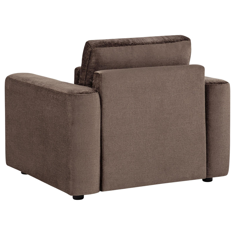 Amador Chenille Upholstered Track Arm Accent Chair Chocolate - 511236