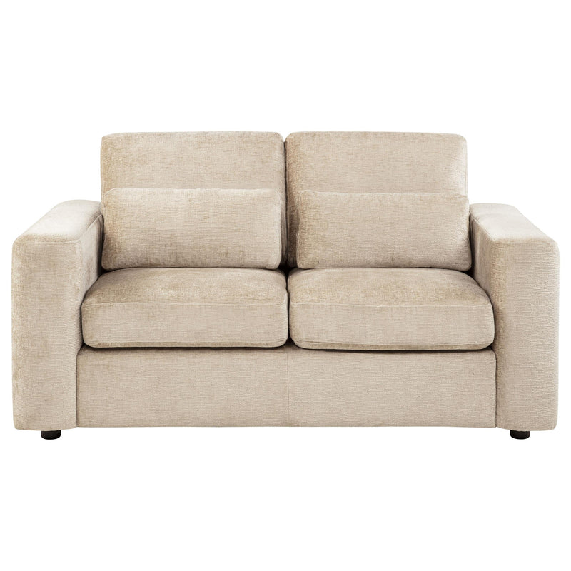 Amador Chenille Upholstered Track Arm Loveseat Camel - 511232
