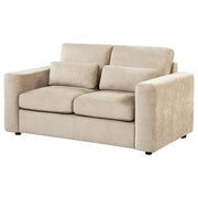 Amador Chenille Upholstered Track Arm Loveseat Camel - 511232
