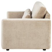 Amador Chenille Upholstered Track Arm Loveseat Camel - 511232