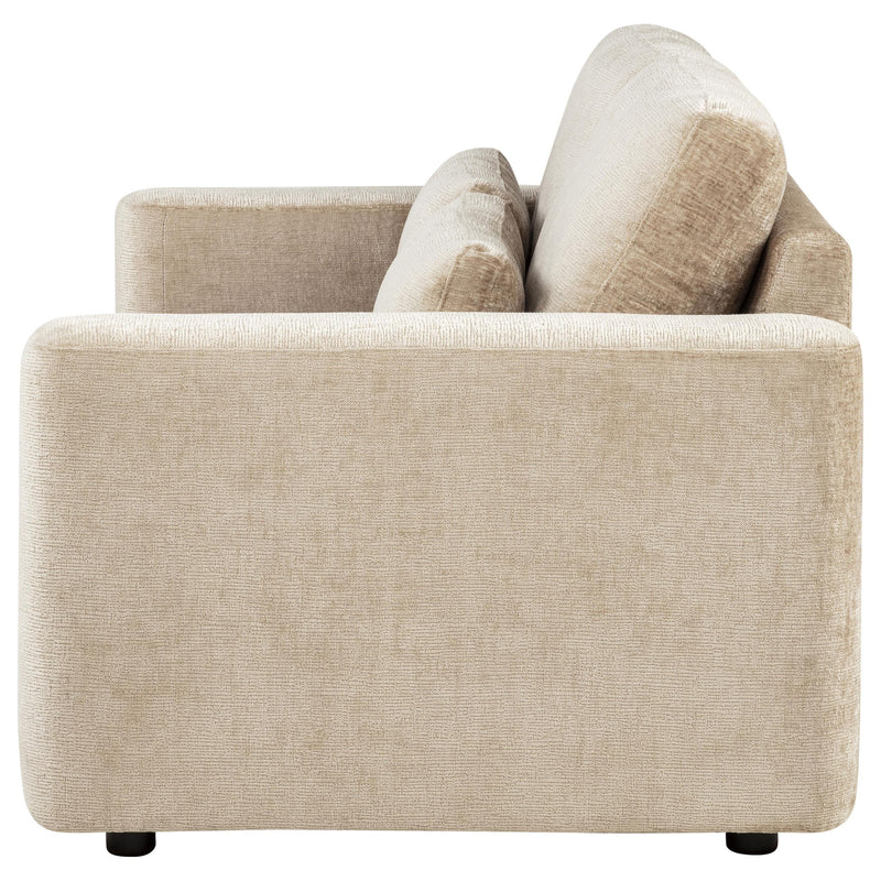 Amador Chenille Upholstered Track Arm Loveseat Camel - 511232