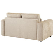 Amador Chenille Upholstered Track Arm Loveseat Camel - 511232