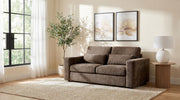 Amador Chenille Upholstered Track Arm Loveseat Chocolate - 511235