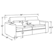 Amador Chenille Upholstered Track Arm Sofa Camel - 511231
