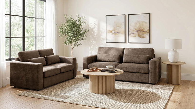 Amador Chenille Upholstered Track Arm Sofa Chocolate - 511234
