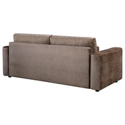 Amador Chenille Upholstered Track Arm Sofa Chocolate - 511234