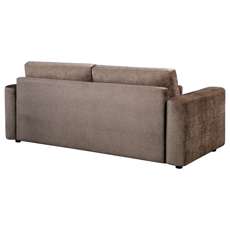 Amador Chenille Upholstered Track Arm Sofa Chocolate - 511234
