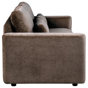 Amador Chenille Upholstered Track Arm Sofa Chocolate - 511234