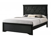 Amalia Black King Panel Bed - Lara FurnitureKing Bed
