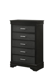 Amalia Black Panel Bedroom Set - Lara FurnitureBedroom Set