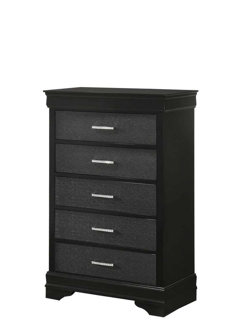 Amalia Black Panel Bedroom Set - Lara FurnitureBedroom Set