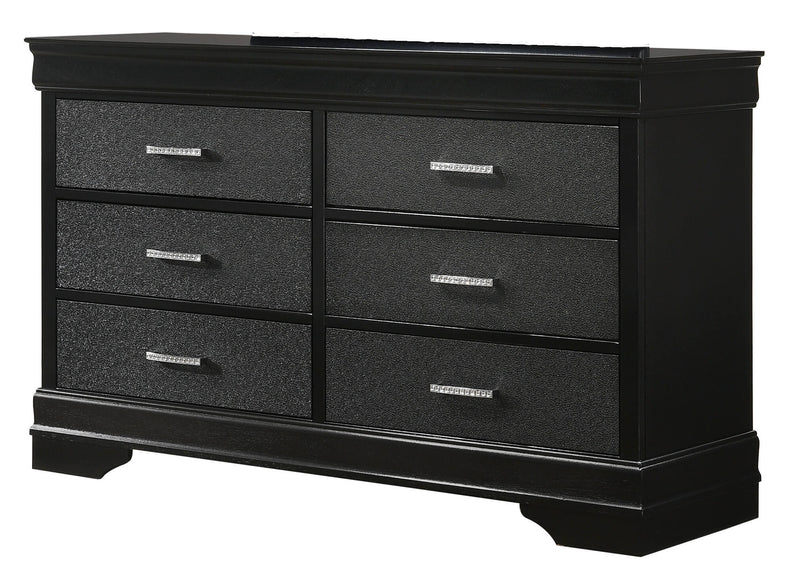 Amalia Black Panel Youth Bedroom Set - Lara FurnitureYouth Bedroom Set