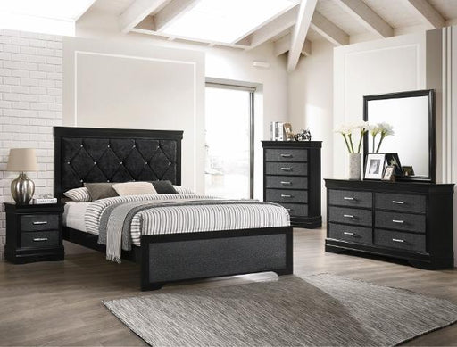 Amalia Black Panel Youth Bedroom Set - Lara FurnitureYouth Bedroom Set
