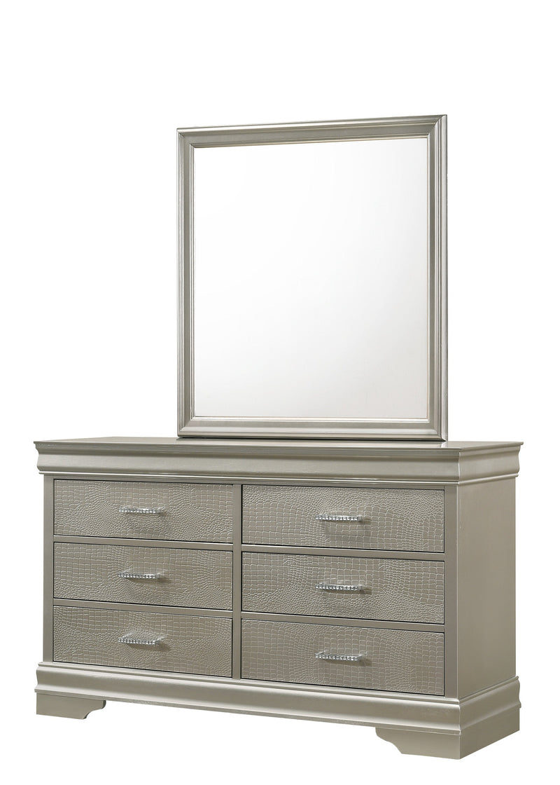 Amalia Champagne Silver Panel Youth Bedroom Set - Lara FurnitureYouth Bedroom Set