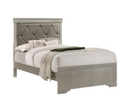 Amalia Champagne Silver Twin Panel Bed - Lara FurnitureTwin Bed