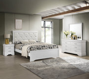 Amalia White Upholstered Panel Bedroom Set - Lara FurnitureBedroom Set