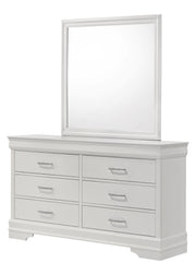 Amalia White Upholstered Panel Bedroom Set - Lara FurnitureBedroom Set