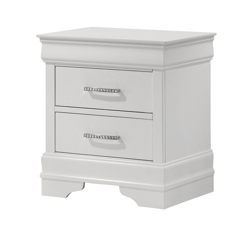 Amalia White Upholstered Panel Bedroom Set - Lara FurnitureBedroom Set