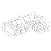 Amara 2-Piece Upholstered Sectional Sofa - 551911-SETB