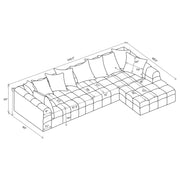 Amara 3-Piece Upholstered Sectional Sofa - 551911-SETA