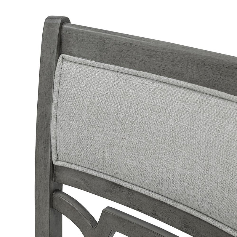 Amara - 6PC Gray Dining Set. Dining Table, 4 Chairs & Bench 6PC/CTN - D332-6PC-Set