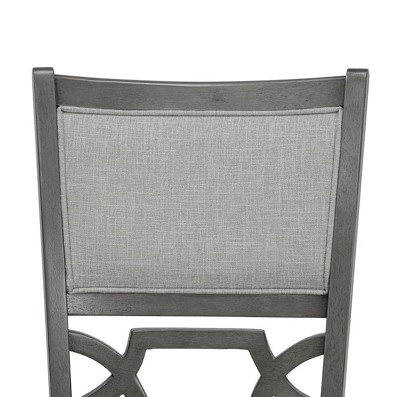 Amara - 6PC Gray Dining Set. Dining Table, 4 Chairs & Bench 6PC/CTN - D332-6PC-Set