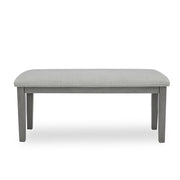 Amara - 6PC Gray Dining Set. Dining Table, 4 Chairs & Bench 6PC/CTN - D332-6PC-Set