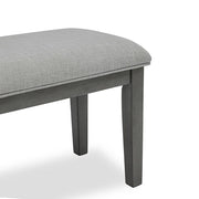 Amara - 6PC Gray Dining Set. Dining Table, 4 Chairs & Bench 6PC/CTN - D332-6PC-Set