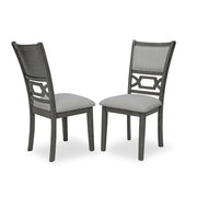 Amara - 6PC Gray Dining Set. Dining Table, 4 Chairs & Bench 6PC/CTN - D332-6PC-Set