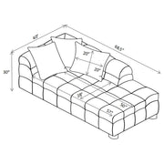 Amara Upholstered RAF Chaise - 551915RAF