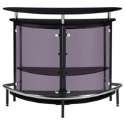 Amarillo Freestanding Glass Top Home Bar Wine Cabinet Black - 101065
