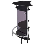 Amarillo Freestanding Glass Top Home Bar Wine Cabinet Black - 101065