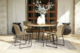 Amaris Outdoor Dining Table and 4 Chairs in Brown/Black - Gate FurnitureDining Room Set