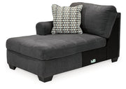 Ambee Slate 3-Piece Sectional with Ottoman from Ashley - Lara Furniture