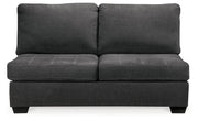 Ambee Slate 3-Piece Sectional with Ottoman from Ashley - Lara Furniture