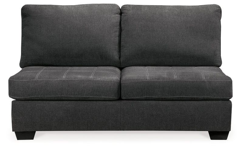 Ambee Slate 3-Piece Sectional with Ottoman from Ashley - Lara Furniture