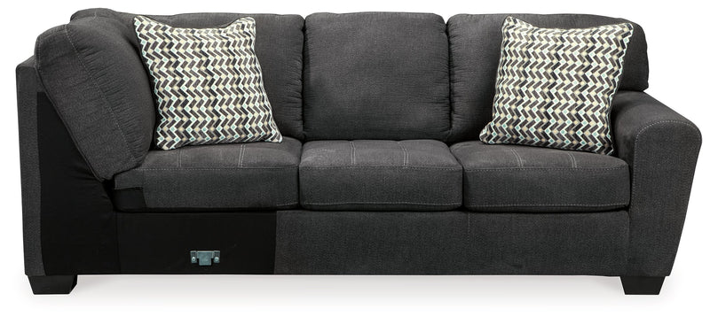Ambee Slate 3-Piece Sectional with Ottoman from Ashley - Lara Furniture