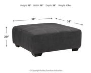 Ambee Slate 3-Piece Sectional with Ottoman from Ashley - Lara Furniture