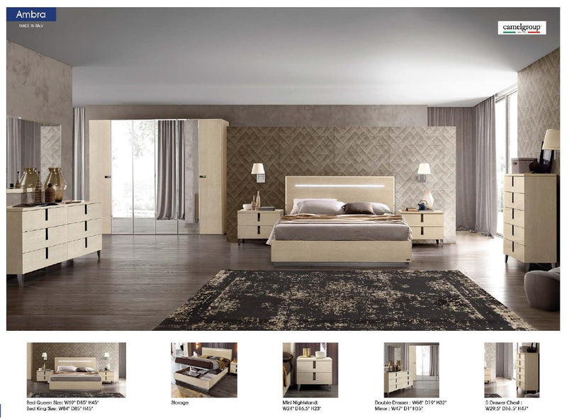 Ambra Bed Queen - Lara FurnitureQueen Bed